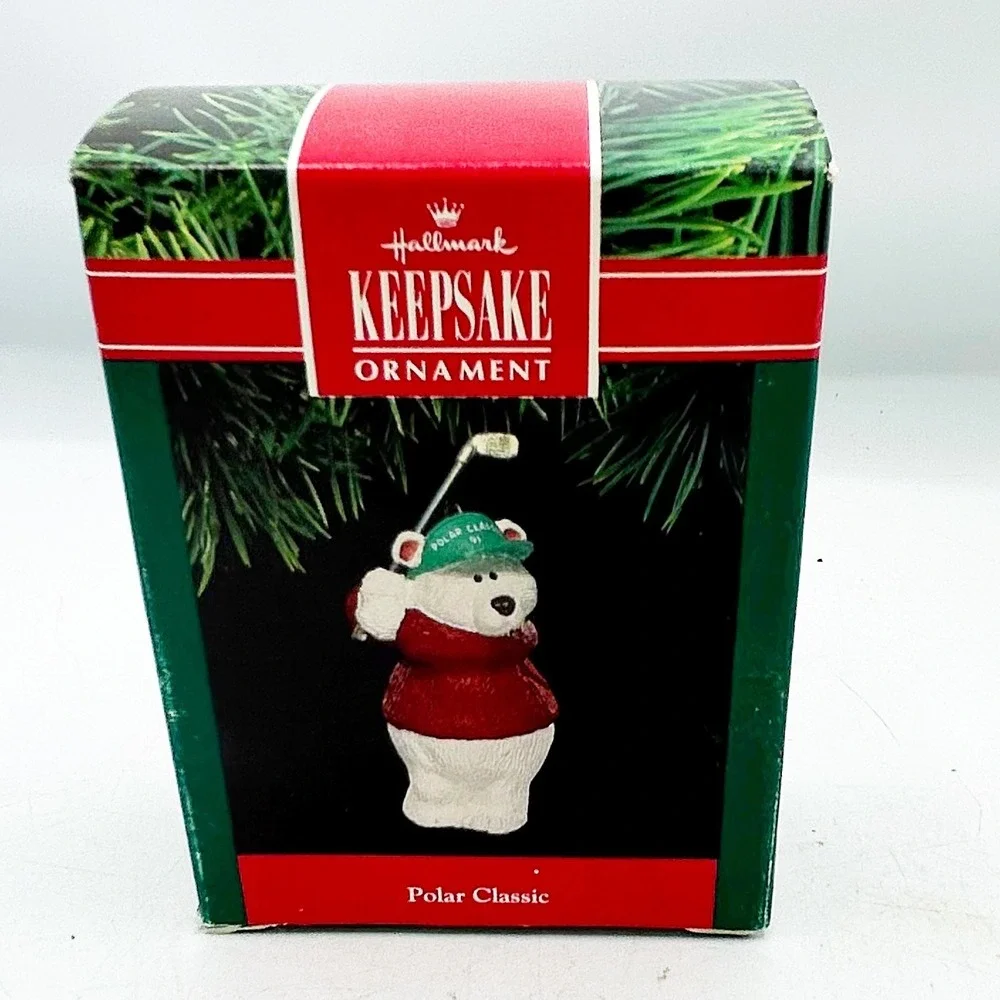 Hallmark Ornament Polar Classic Golf Polar Bear‎ 1991